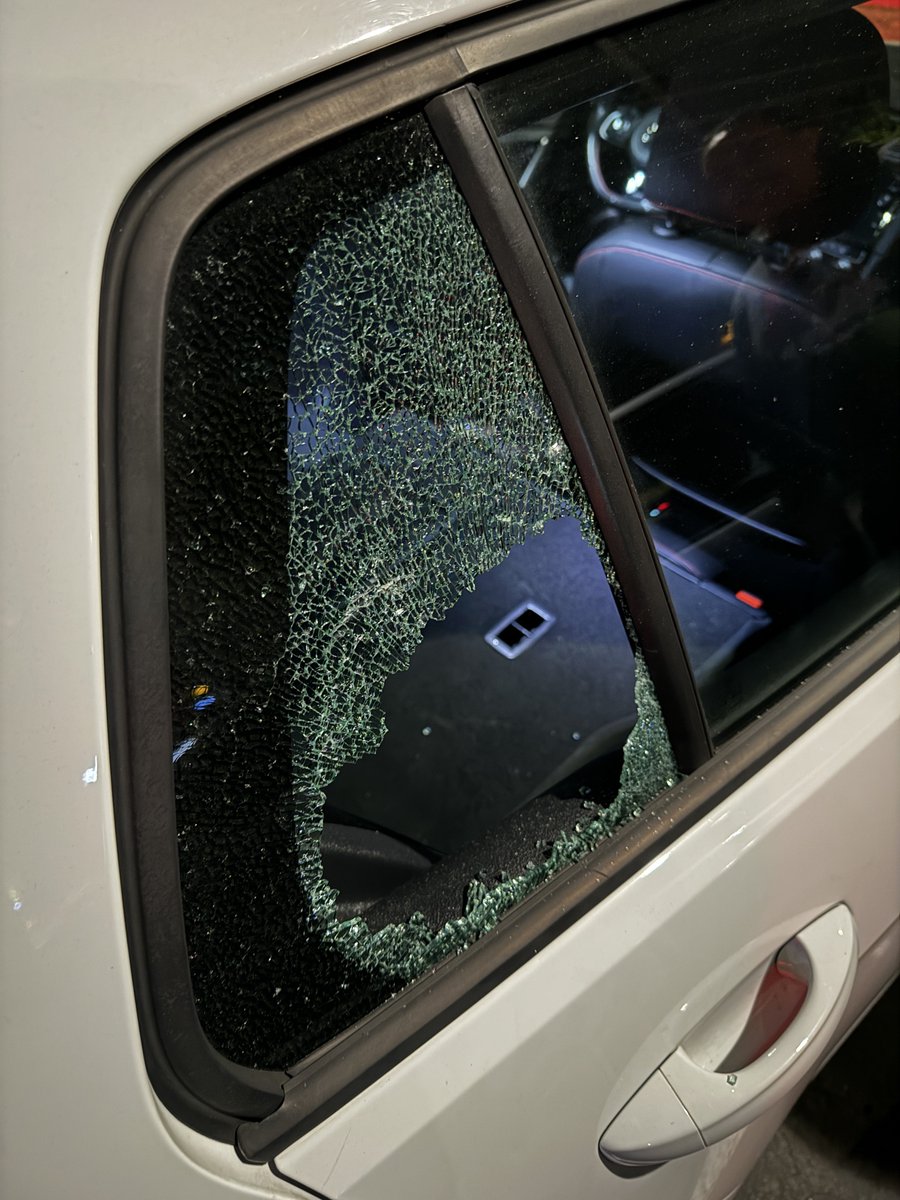 Some clown decided to smash my window. My car is always empty so jokes on them. Grateful for insurance and glass coverage 🙏 Gn😴