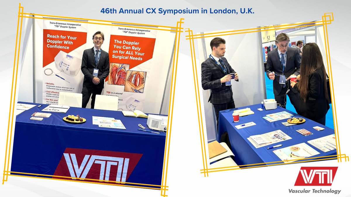 Last chance to catch us at #CX2024! We've had an amazing response so far and want to express our gratitude to all who stopped by our booth and engaged with us. Next stop: #AUA24 in San Antonio, TX! Learn more 👉 vti-online.com/products/doppl… #VTI #VascularSurgery #DopplerProbes