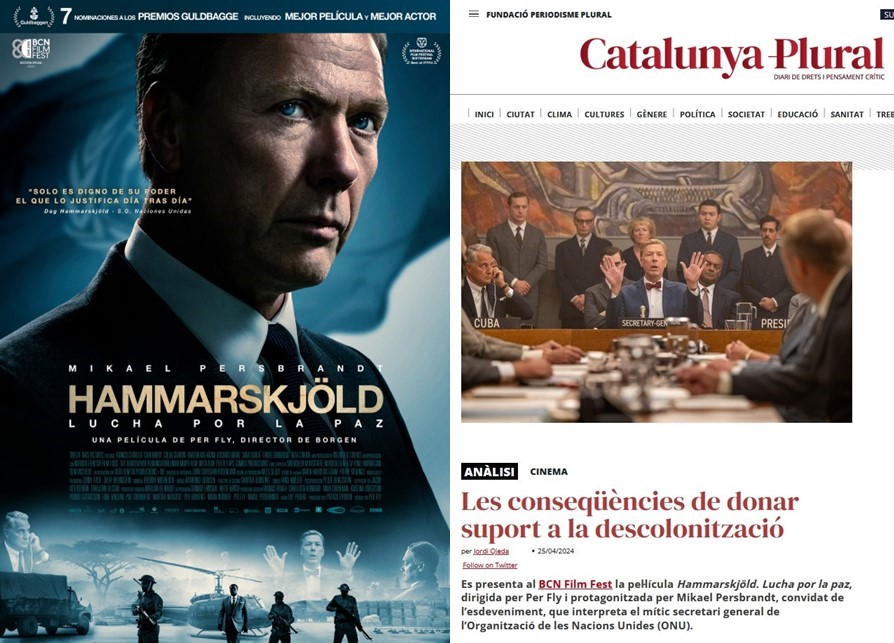 El meu article a @CatalunyaPlural dedicat a la pel·lícula #Hammarskjöld. Lucha por la paz, protagonitza #MikaelPersbrandt, convidat del @BCNFilmFest. Estrena 26d'abril «Les conseqüències de donar suport a la descolonització» catalunyaplural.cat/ca/les-consequ… #CinemaIEducació @TecnoCampus