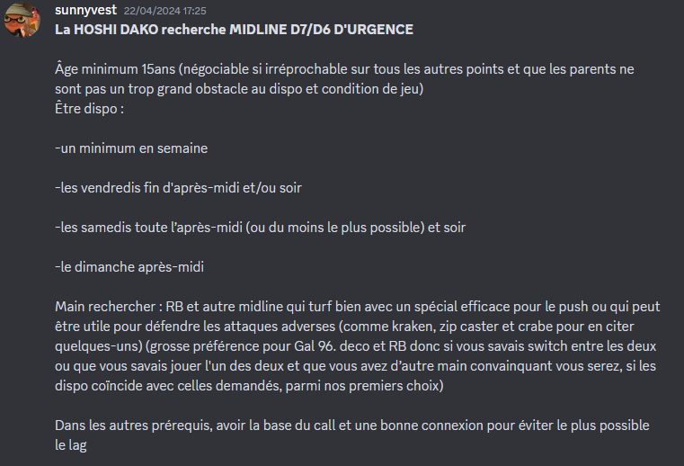 HoshiDako1's tweet photo. recrutement en cours ! On recherche une midline D7/D6 pour notre Line-Up, si vous connaissez un joueur qui remplis le plus possible de cases, veuillez nous contacter et nous donner le tag Discord du joueur  

Tag Discord des capitaines à contacter : 
adritendo2445 
sunnyvest https://t.co/JNjGNZqiwT