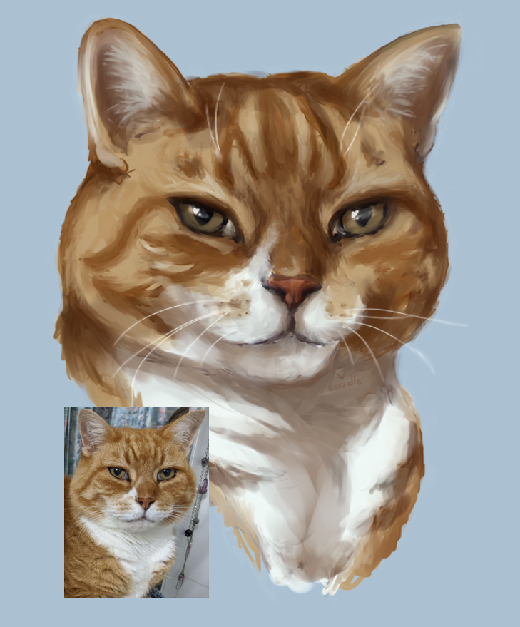 Eberlenne's tweet photo. Pet Portrait Commission for @Pokomon92 
In memory of their beautiful boy Fred. 💙
#PetPortrait #Digitalart #PetMemorial #Pet #Cat #petcat #commission #inmemoriam #painting #digitalpainting #floofboi https://t.co/ciVsAex6RF