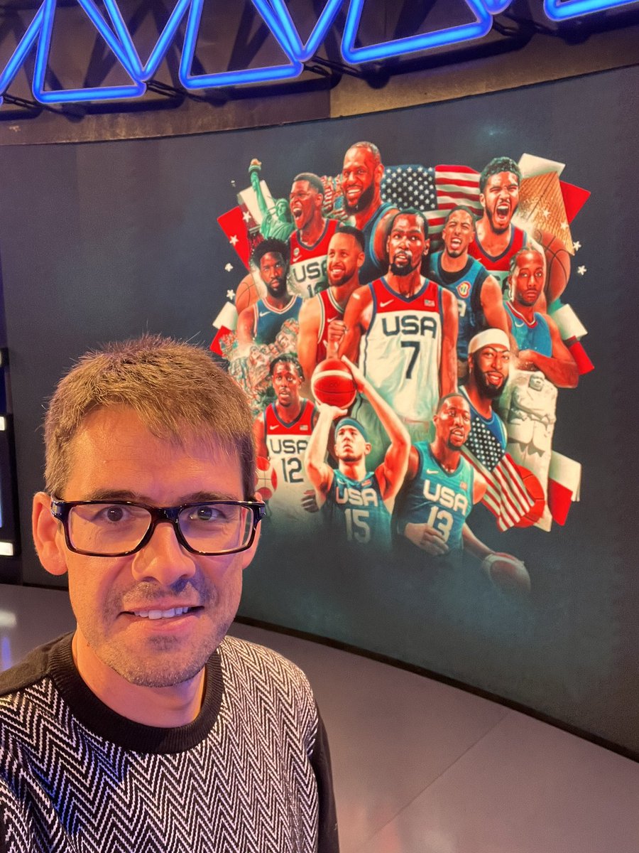 Hoy a las 22h vuelve ‘Conexión París’ en @teledeporte Estamos bautizando al equipo americano de basket. ALL-IN es nuestra apuesta… y la tuya?