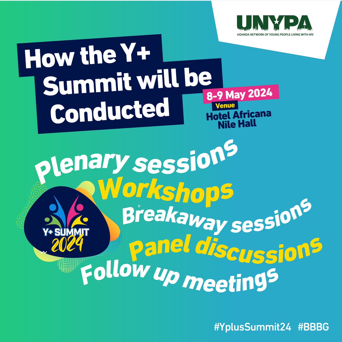 The #YPlusSummit24 will likely feature plenary sessions for keynotes and overarching themes, workshops for learning, breakaway sessions for more focused discussions, panel discussions for diverse perspectives, and follow-up meetings to ensure continuity. #BBBG