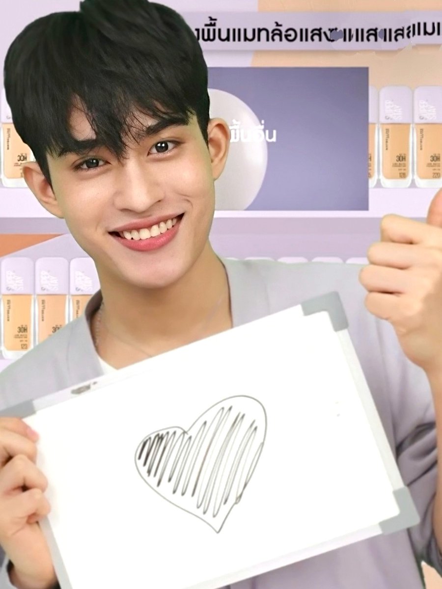 You did well today, P'Tin 🤟🏻💕
He looks so good with his hair down 🥺😍

#MaybellinexTaBarcode #barcodetin