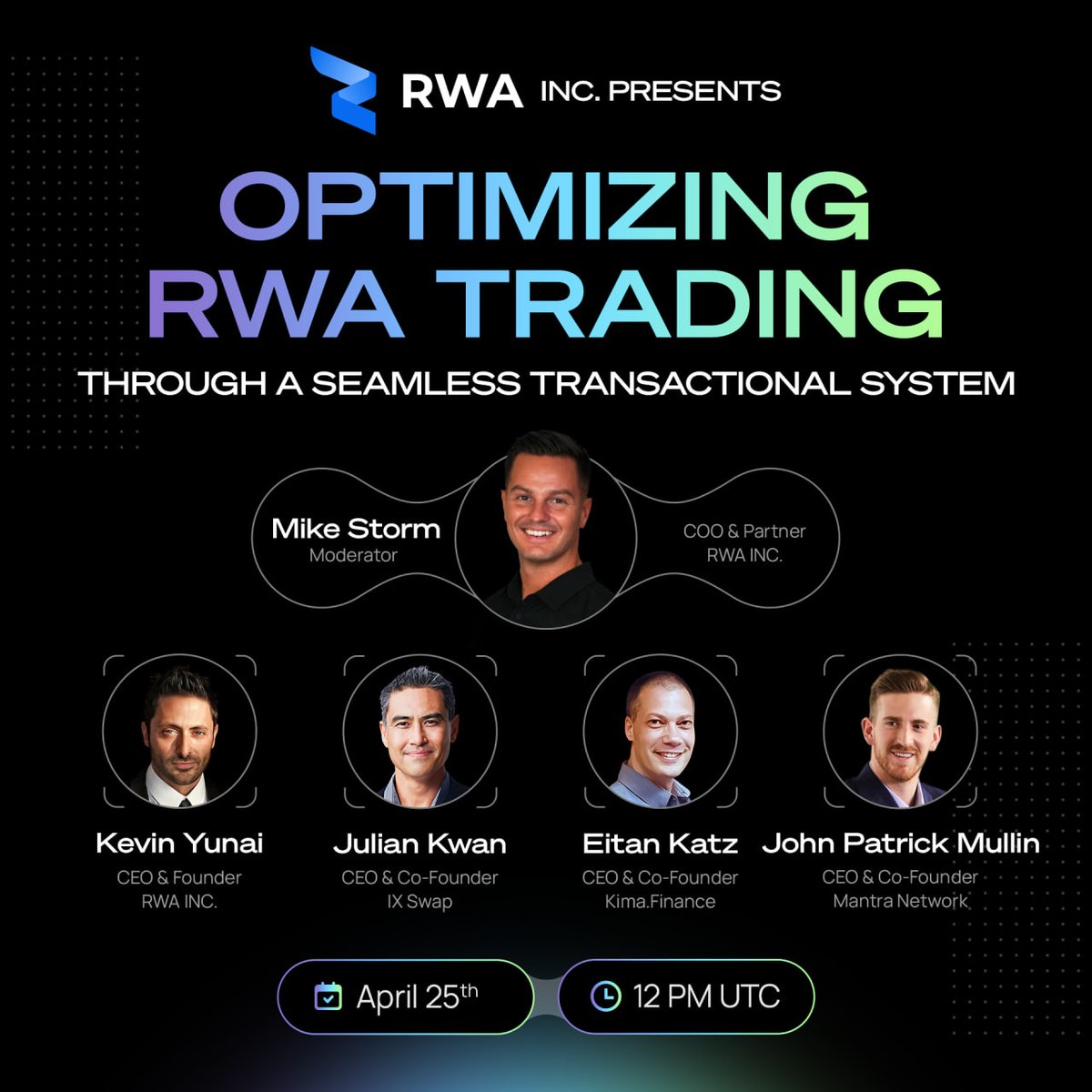 🚀The #AskRWA AMA Goes Live TODAY!🚀

Join our AMA with Kima’s recent partner, @RWA_Inc_ , titled “Optimizing Real World Assets Trading through a Seamless Transactional System.”

RWA’s  Founder, @kevinyunai, and esteemed speakers will discuss:
✅What RWA  tokenization is
✅What