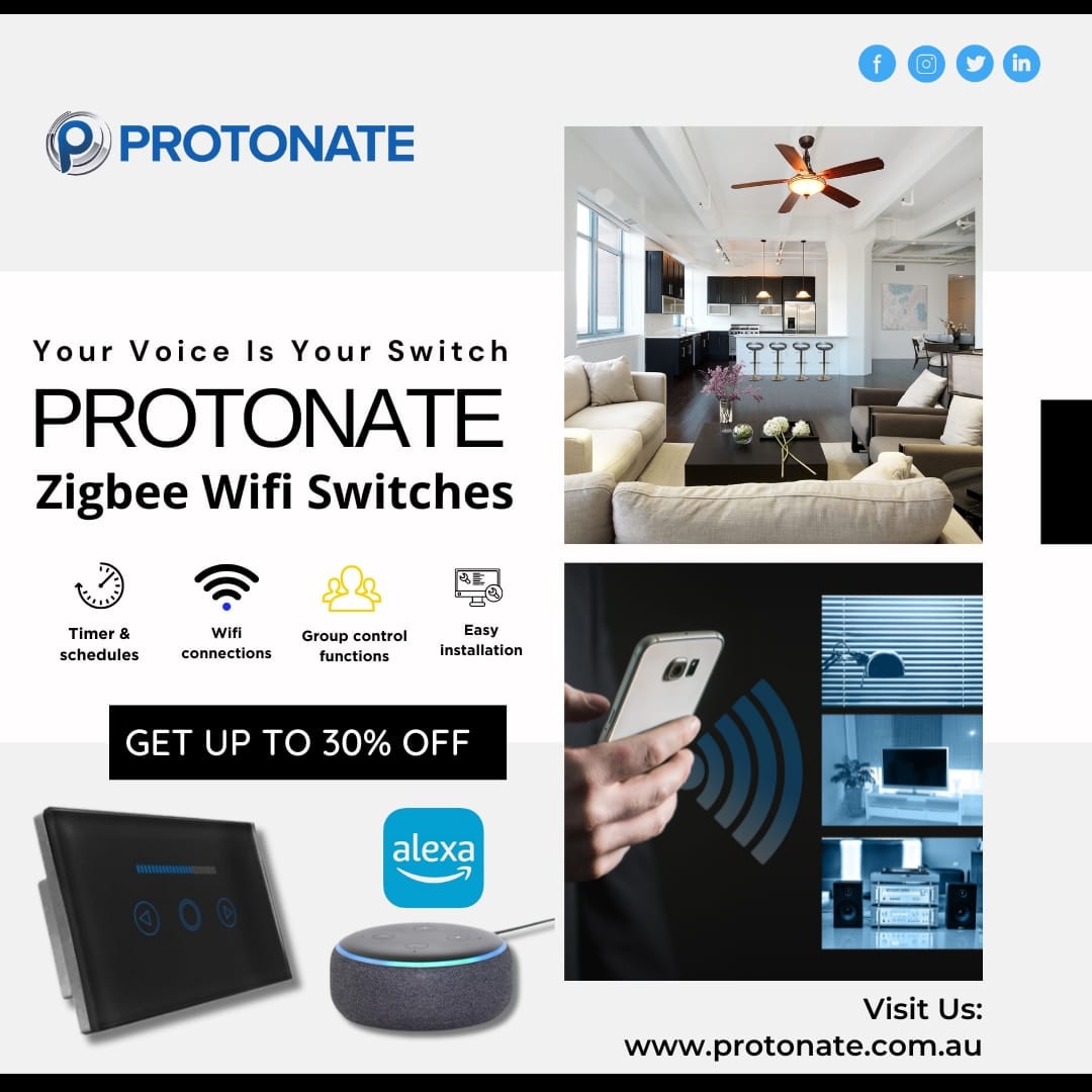 Upgrade your #home to the next level of convenience with #Protonate #zigbee #WiFi switches

protonate.com.au

#protonate #HomeMateSmartSwitch #SmartExtension #SmartSwitches #SmartLiving #HomeAutomation #SmartPlug #SimplifyYourLife #BestDeals #Wifiswitches