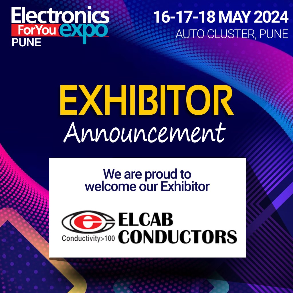 We're thrilled to welcome Elcab Conductors, a special and custom cable, and flexible copper conductors manufacturing company, as the latest exhibitor at the #EFYExpoPune2024!

Learn more: pune.efyexpo.com

#Electronics #EmbeddedSystems #ElectronicsForYou #conference #EV