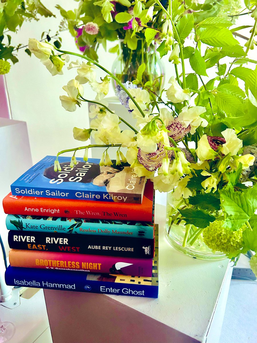 In a room celebrating astonishing female voices last night I was too enraptured by the uplifting, inspiring conversation to stop for photos. Just this: a snap of the @WomensPrize shortlist which happily I'm going to sink myself into in the next few weeks. Which gets your vote?