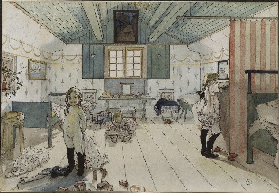 Mamma's and the Small Girls' Room. From A Home (26 watercolours) collection.nationalmuseum.se/eMuseumPlus?se…