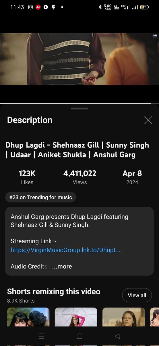 Streaming #ShehnaazGill #DhupLagdi youtu.be/DSxzMAJ4BBU?si…