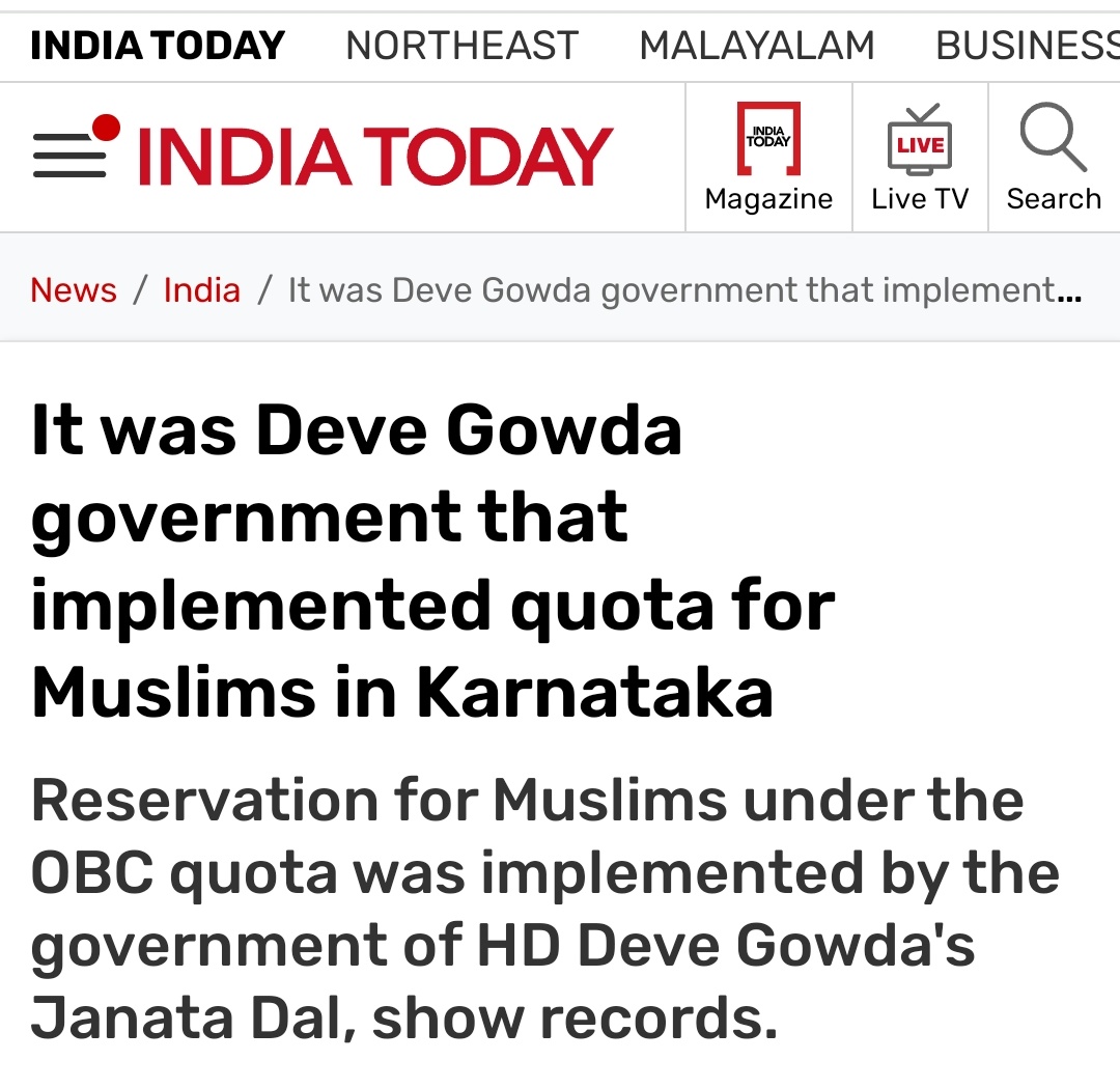 The India Today group fact-checked the claim by Modi and the BJP regarding OBC Quota for Muslims in Karnataka. Interestingly, this policy was actually implemented by Deve Gowda in 1995, who is now an ally of the BJP in Karnataka and part of the NDA. Each day, more of the false