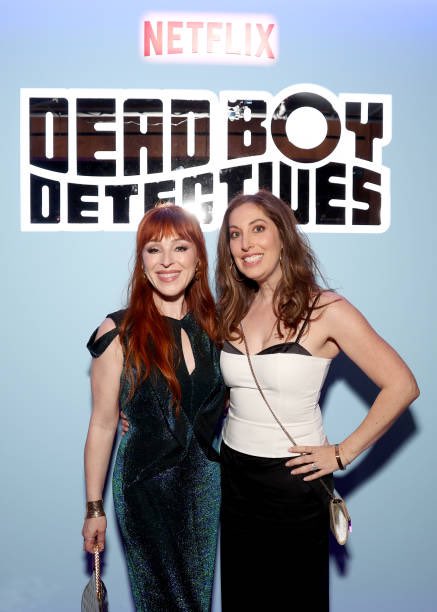 RuthConnellOrg's tweet photo. Ruth Connell and Beth Schwartz at the Dead Boys Detectives premiere event 

@RuthieConnell 🔎 https://t.co/9hUHHNGfie