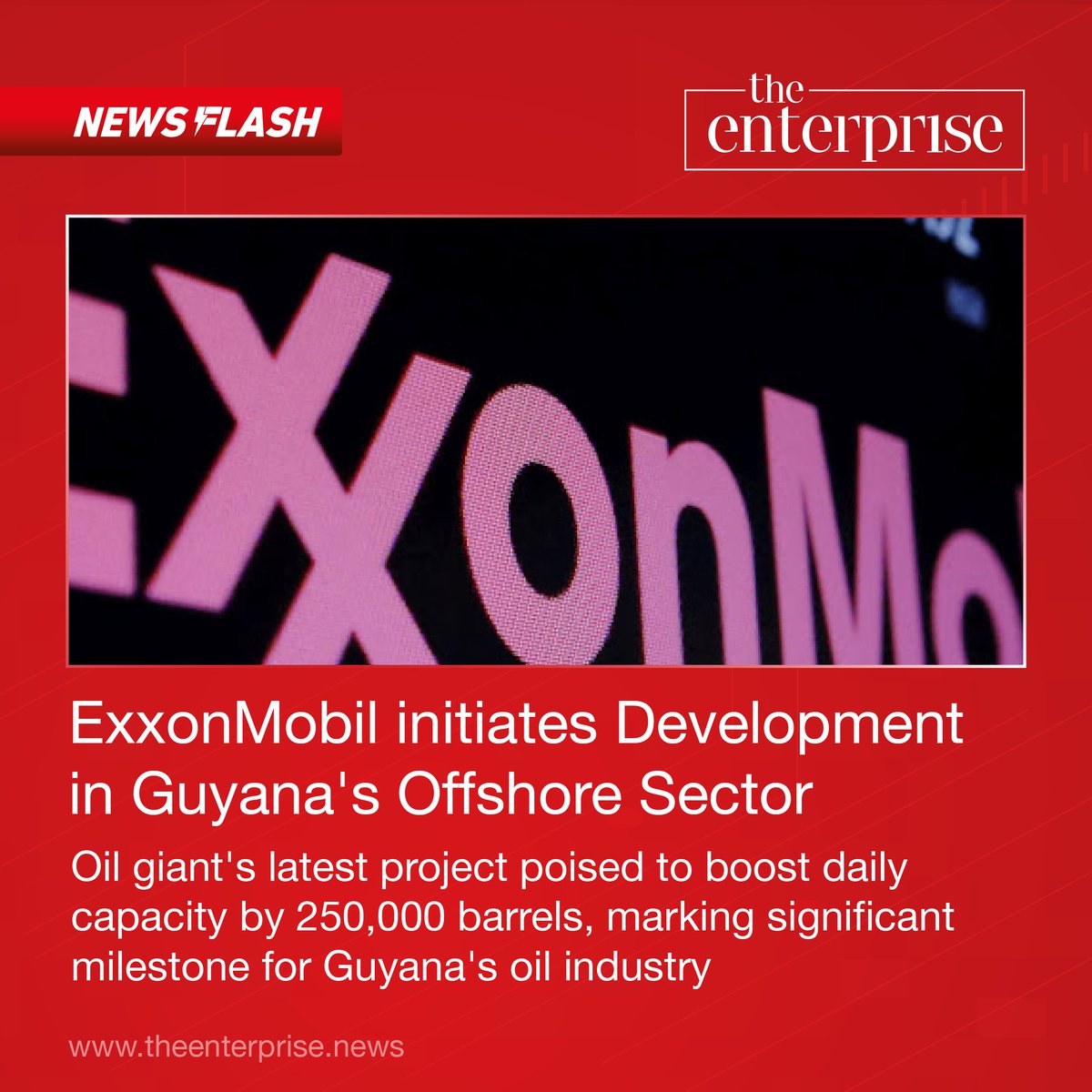 To know more, read the full article on theenterprise.news/government/exx…

#theenterprise #ExxonMobil #WhiptailDevelopment #GuyanaOil #SustainableDevelopment #OilIndustry #globalbusiness #theenterprisenews #followformore #global #finance