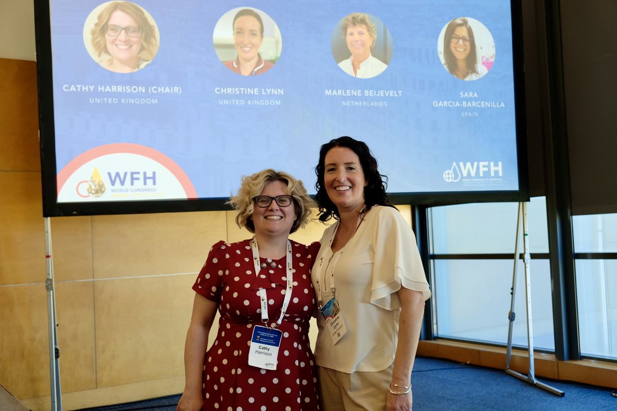 Incredibly proud of <a href="/heresmewhat/">Christine Lynn</a> for her first <a href="/wfhemophilia/">WFH</a> World Congress presentation at #WFHCongress2024 she did a great job sharing the extensive surgical experience with Veyvondi from Belfast haemophilia service. Well done Christine ❤️❤️