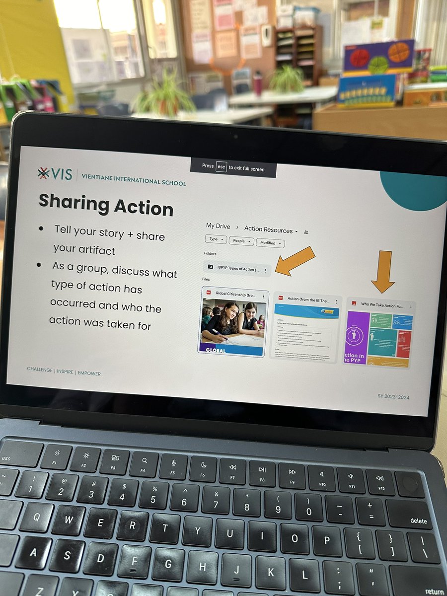 I’ve had the pleasure of leading two sessions on #pypaction for my Primary colleagues. Yesterday we shared examples from our classes & started the process of creating a shared vision together. Exciting ideas from an awesome team! #pypchat #action @vislaos