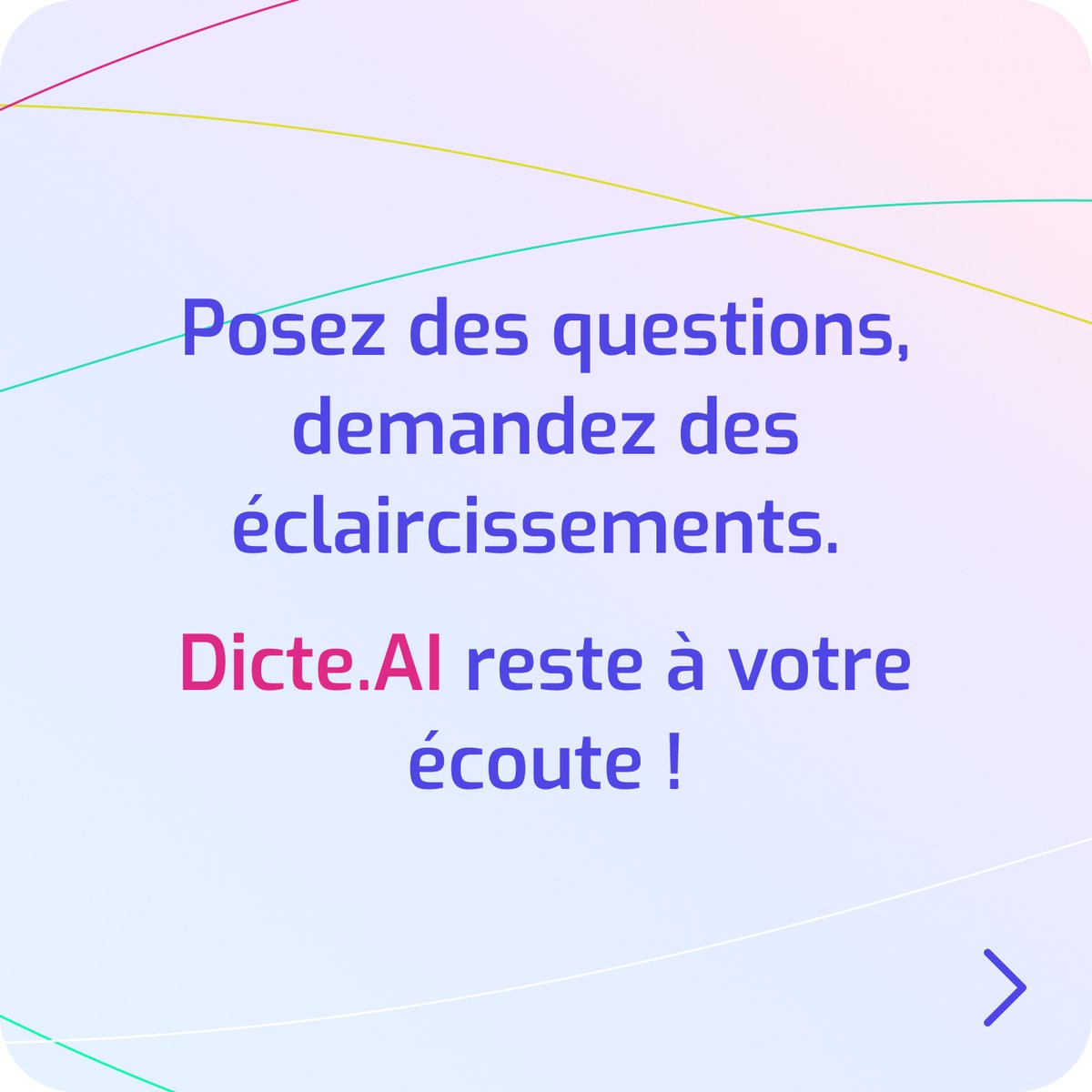 livdeo's tweet photo. 🎤 Maximisez votre productivité avec l'assistant vocal de #DicteAI! Posez des questions, clarifiez rapidement, sans perdre le fil de votre travail. #Productivity #Tech #ios #android #innovation #meeting #productivity https://t.co/ezG1NKa2oL