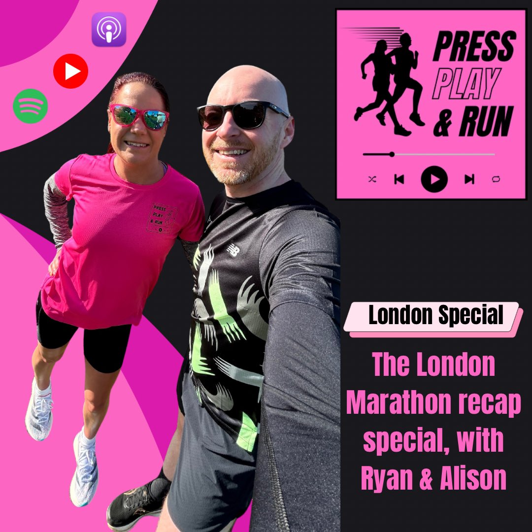 PressPlayAndRun's tweet photo. London Marathon 2024 Bonus Pod

Join Ryan &amp; Alison for a special London Marathon recap episode as they relive the experience of taking part in the world’s most prestigious marathon. 

Download wherever you get your podcasts. 

#runningpodcast #londonmarathon https://t.co/ZgzSytn0NI