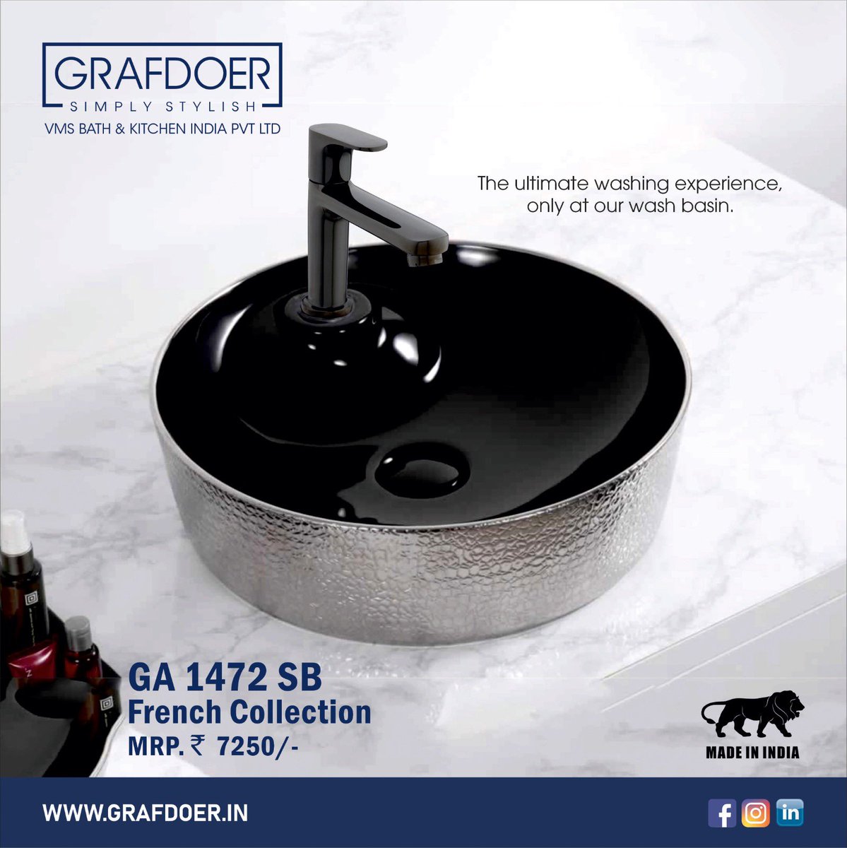 'Upgrade your bathroom with style and functionality!

 Say goodbye to mundane mornings and hello to luxury and convenience! 

grafdoer.in

#BathroomGoals #HomeUpgrade #ModernLiving #washbasin #faucet