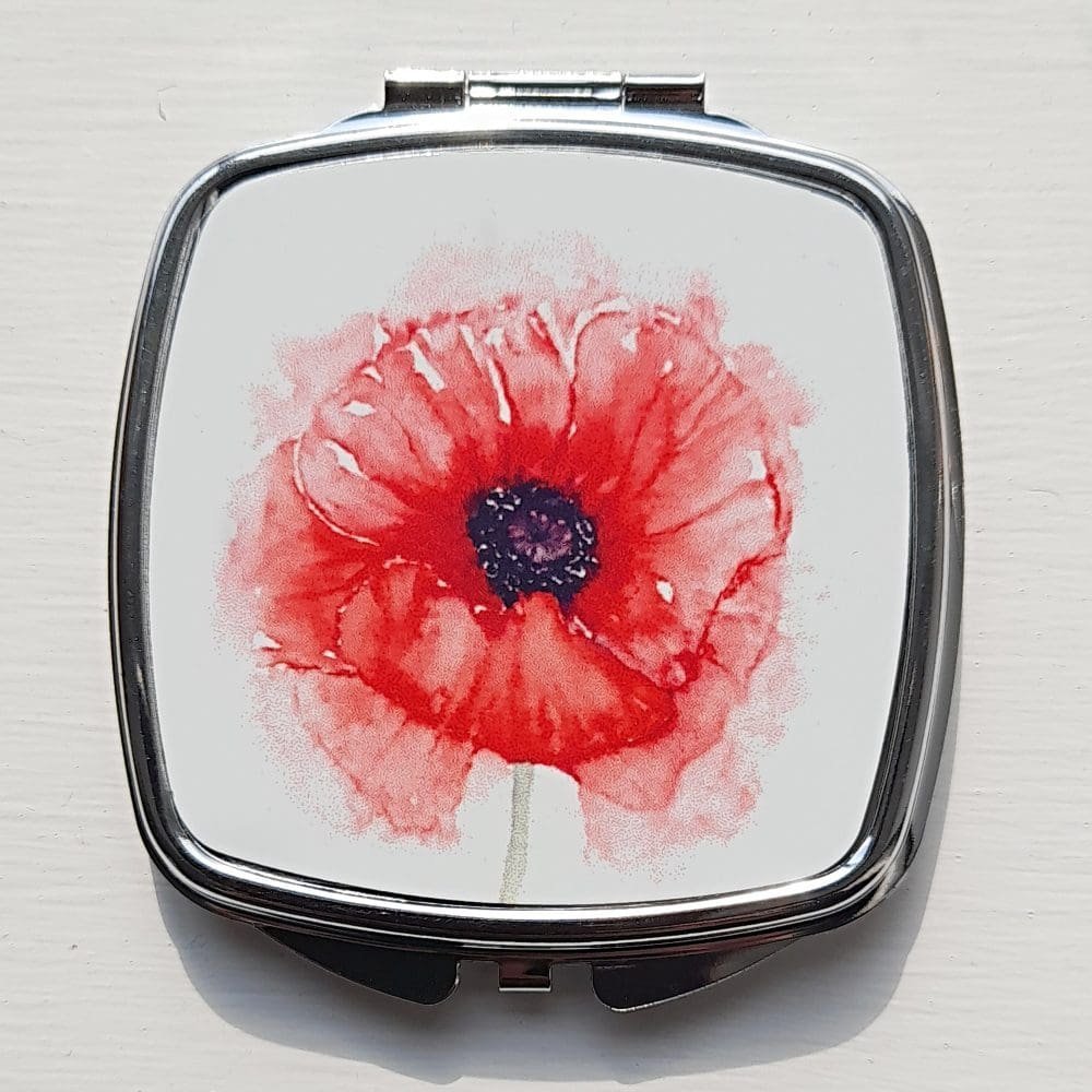 This slimline mirror compact with my Poppy artwork will always look stylish when you need to check your smile. Makes a lovely gift idea too thebritishcrafthouse.co.uk/product/poppy-… #EarlyBiz #poppy #mirror #handbagaccessory #MHHSBD