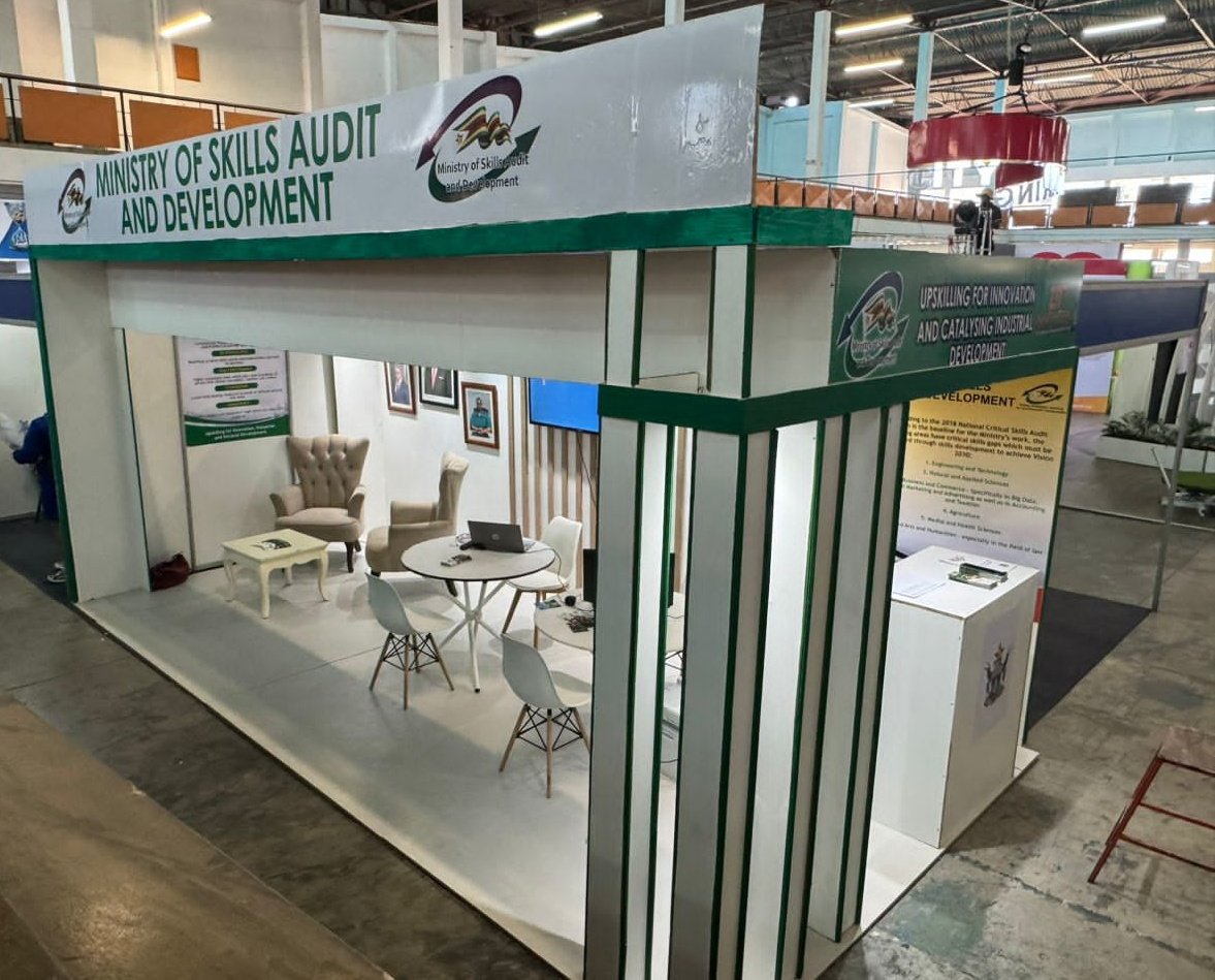 SkillsAuditDvt's tweet photo. The Ministry of Skills Audit and Development welcomes you to our stand at the @ZITF1

VISIT us today (Day 3) and know more about our mandate, vision and core values, our role in realising the national Vision 2030 and get to know where YOU fit in!

#SkiilsRevolution https://t.co/kNLbdeyQXW