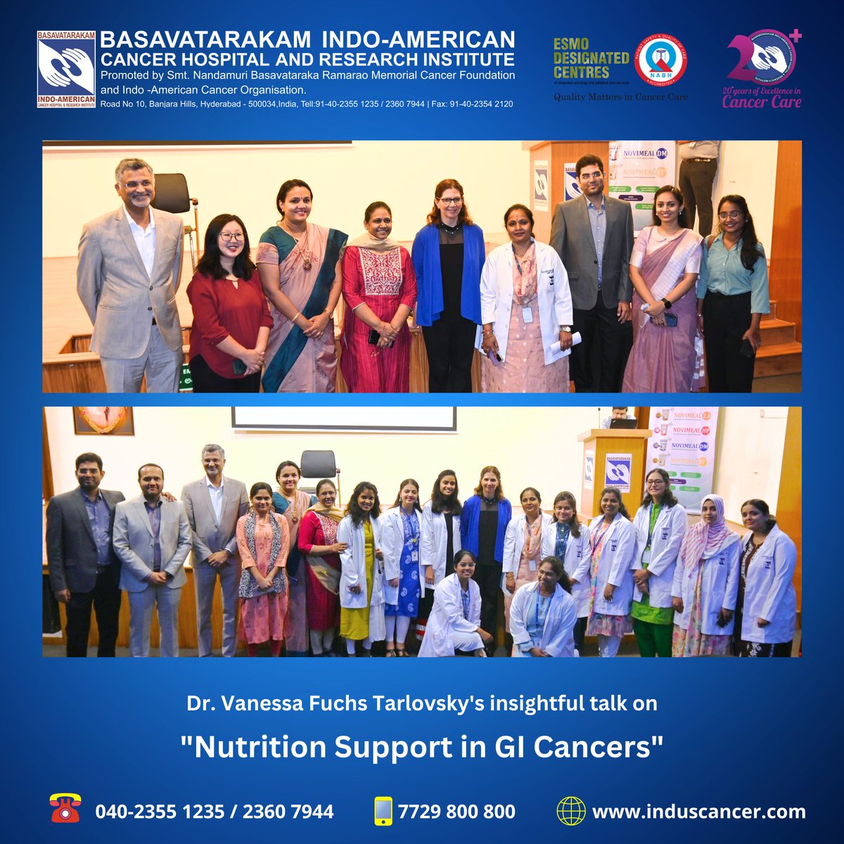 optimizing patient outcomes in gastrointestinal cancer care.

Stay tuned for more empowering events and educational opportunities at BIACH&RI! (3/3)

#nutritionsupport #GIcancer #EmpoweringCare
#BasavatarakamCancerHospital #IndoAmericanHospitalHyderabad #indoamericanhospital