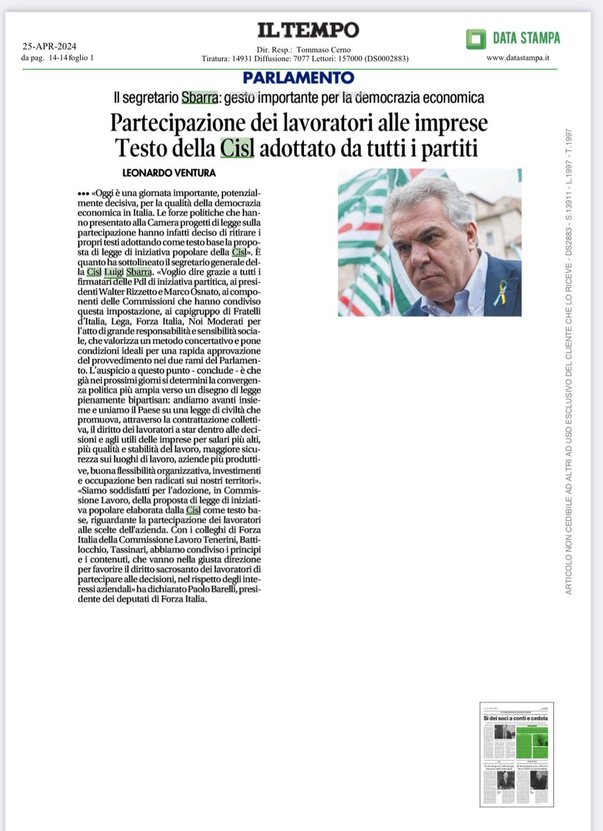 CislNazionale tweet picture