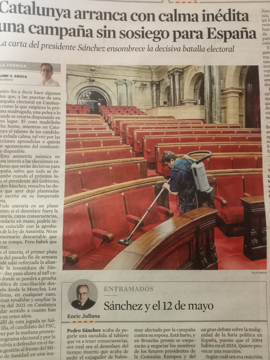 Caza fantasmas en el parlament de Cataluña. Inédito #lavanguardia #cataluña #Elecciones2024 #eleccionescatalanas #campaña #Catalunya #parlamet #españa #cazafantasmas