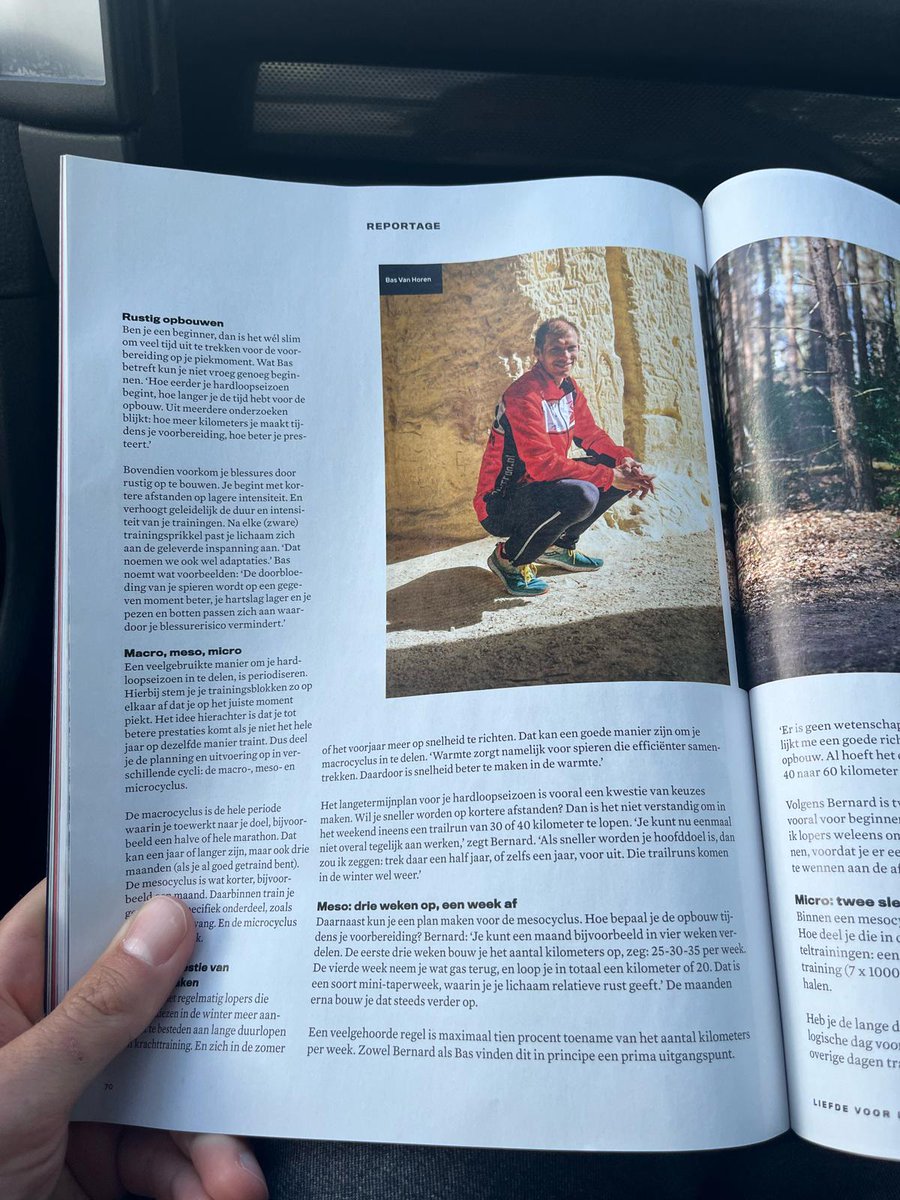 In the latest Dutch @runnersworld, I give tips for preparing for a marathon together with sports physician Bernard te Boekhorst With some nice pics by Mari Durieux. Unfortunately I don't have an online version available.