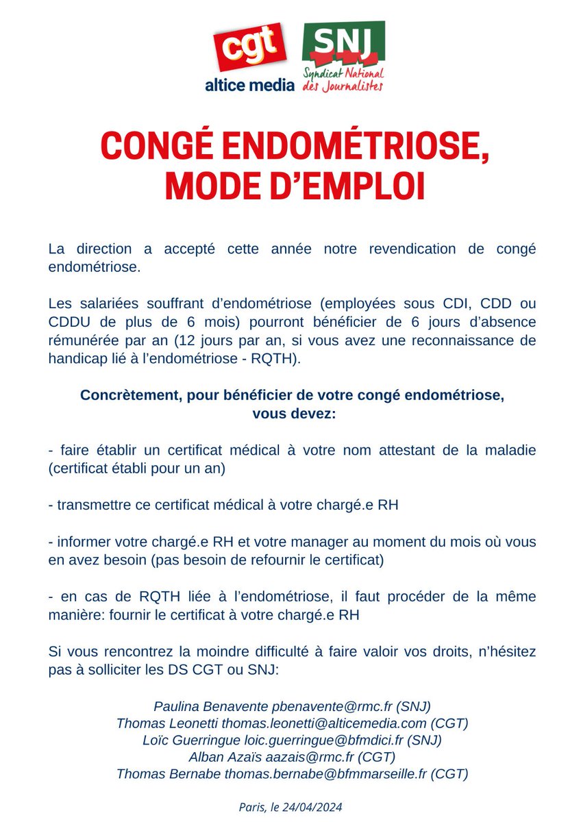 ℹ️ Congé Endométriose, mode d'emploi L’endométriose atteint près de 10 % des femmes. 👉Comprendre l'endométriose, Symptômes, bilans et traitements, l'endométriose au quotidien, désir de grossesse et endométriose. Consultez le dossier @Assur_Maladie ameli.fr/assure/sante/t…