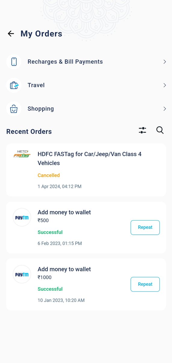 Pathetic Paytm service and customer support
ordered HDFC fastag  on 1 April 2024, responded that the fastag will deliver on 5th April, if not received after 12 days ,I called customer care , asked to wait for 2 or 3 days, & on 15 they cancelled my order, reason cancelled at door