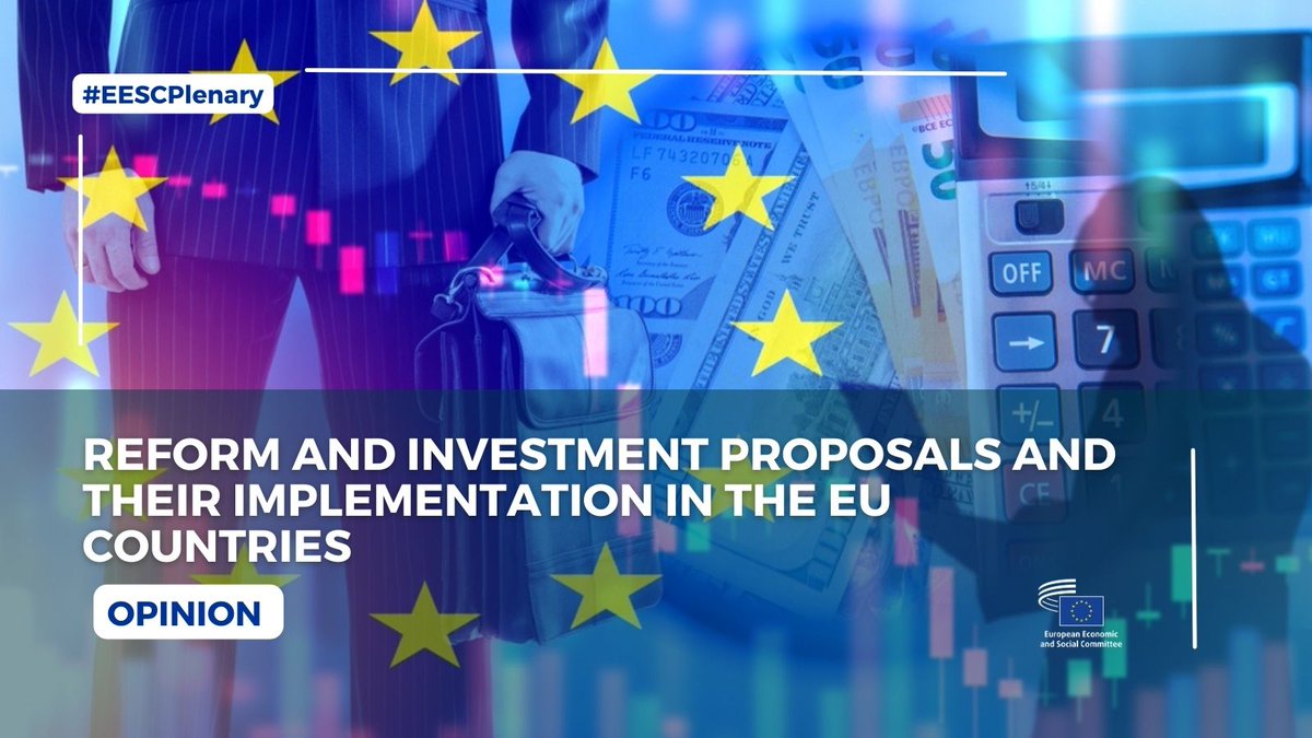 We stress 3 conditions for enhancing flexibility in the revised #EUEconomicGovernance rules to promote reforms & #investments:
1⃣ sufficient #fiscal space;
2⃣ a maximum degree of spending of #EUFunds;
3⃣ a solid national ownership.

👉 europa.eu/!wFFCbv

#EESCPlenary