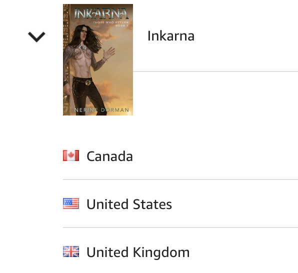 This is the cross-section of my readership. Thank you, Canada. I love you. If I ever wing my way to the northern hemisphere again, it looks like I'll be visiting you first. (That's AFTER I visit Egypt.) Thank you to everyone who's been buying my books! ❤️