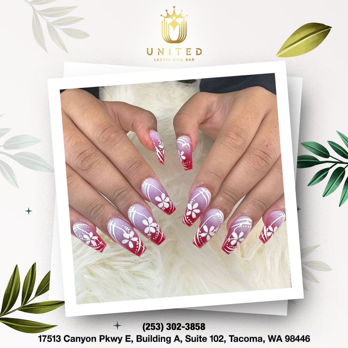 #unitedlashesnailsbar #nailsalontacoma #nailsalonwa #nailsalon #nails #grandopening #pedicure #manicure #nailswag #inspire #nailsdesign #acrylicnail #beauty #nailpolish #gelpolish #pedicure #eyelashextensions #lashes #nailoftheday #specialoffer #nailsart #nailstyle