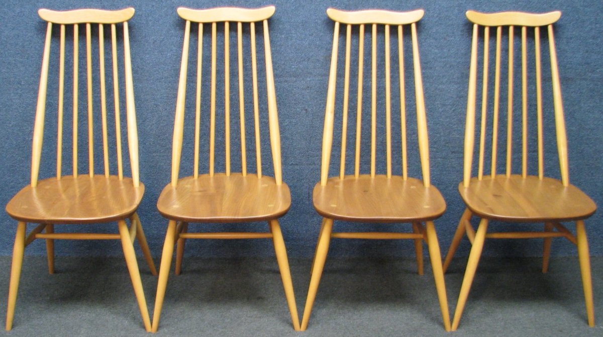Available to buy now for £575, this lovely Set Of 4 Ercol Windsor Goldsmith Elm & Beech Dining Chairs, Model 369 In Light Finish.

ebay.co.uk/itm/3353649999…

#SetOfErcolWindsorGoldsmithChairs #ErcolChairs #SetOfErcolWindsorChairs #Ercol #ErcolWindsor #ErcolGoldsmithChairs