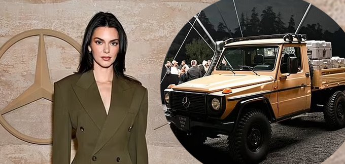 Kendall Jenner Exudes Sophistication in Olive Green Ensemble at Glamorous Beverly Hills Event Honoring the 2025 Mercedes-Benz G-Class