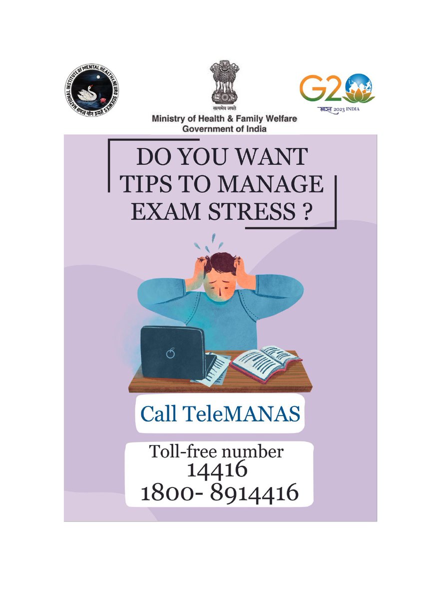 Tele Mental Health Assistance and Networking across States (Tele MANAS) is an initiative; launched on 10th October 2022 on the occasion of World Mental Health Day. The aim is to provide free Tele-Mental Health Services all over the country round the clock.