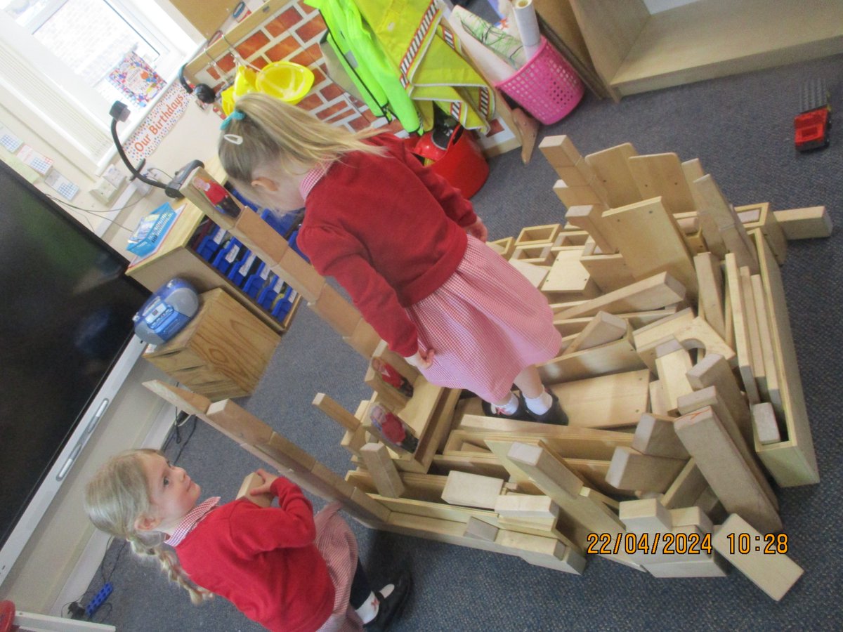 We are getting better at building and understanding prepositions! The nursery children made a magnificent castle and put their 'mini me friends' in, on, under, on top, behind and in front different parts of the castle. #eyfs #communicationandlanguage