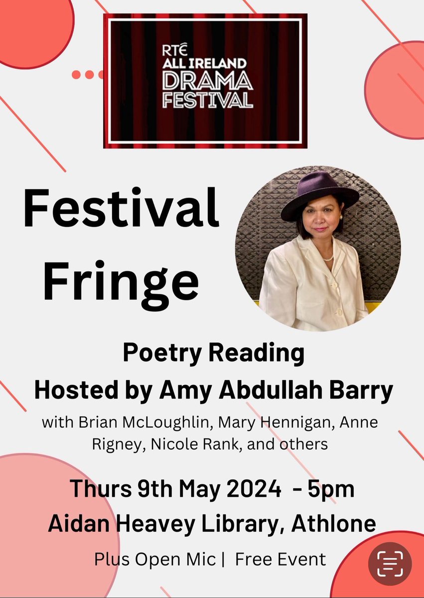 Festival Fringe All welcome to attend @dedaluspress @poetryireland @artscouncil_ie @whcclibrary @roscommoncoco @RosLibrary @westmeathindo