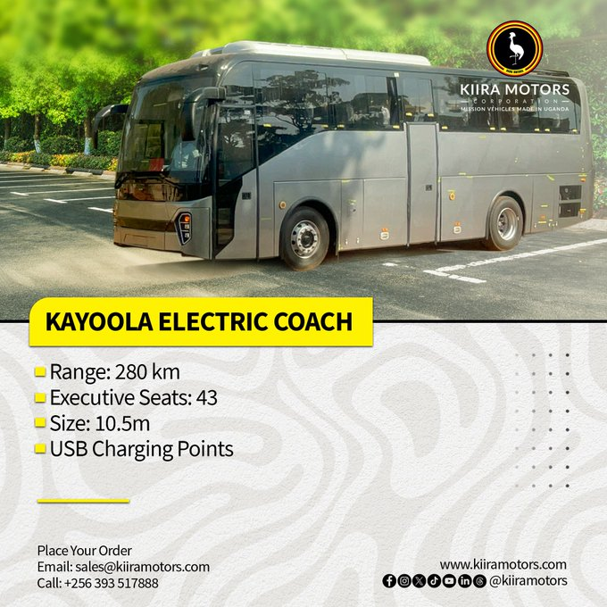 The Kayoola Diesel Coach made by @KiiraMotors
