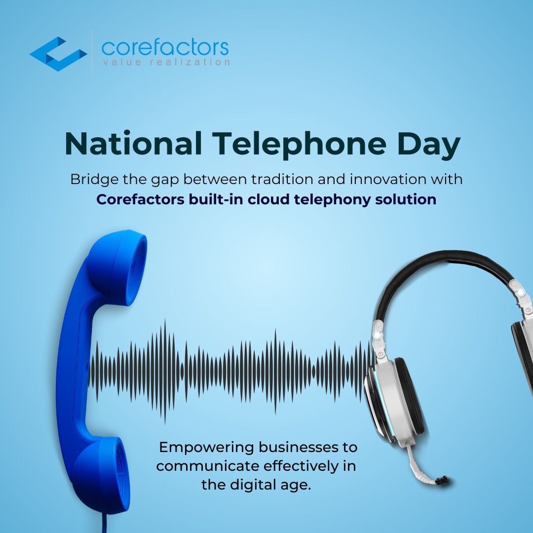 AICorefactors's tweet photo. Elevate your customer interactions with our CRM's built-in cloud telephony, ensuring every call counts towards business success.๐
Marking the day of innovation in the field of communication!
#telephony #businesssucces #customercall #customerengagement #customerexperience https://t.co/p91dZ6lVN9