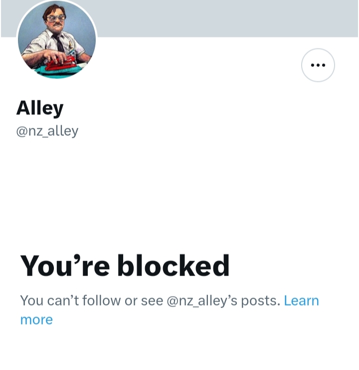 Blocked by @nz_alley