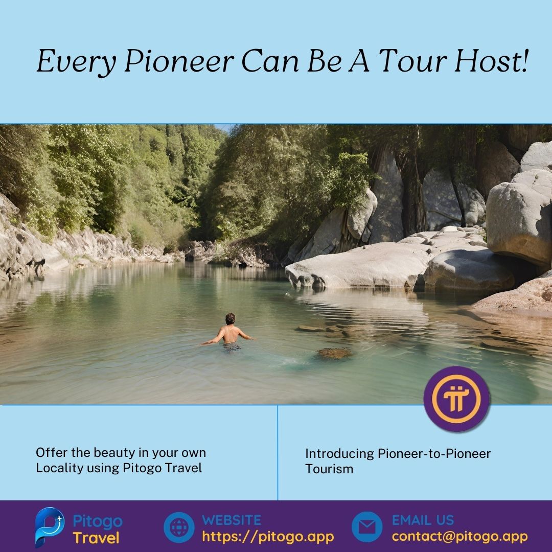 Calling All Pioneers: Unleash Your Inner Explorer with P2P Tourism! Create local itineraries for the world of pi!
#PitogoTravel #P2PTourism #TravelRevolution #AdventureAwaits #EarnPi