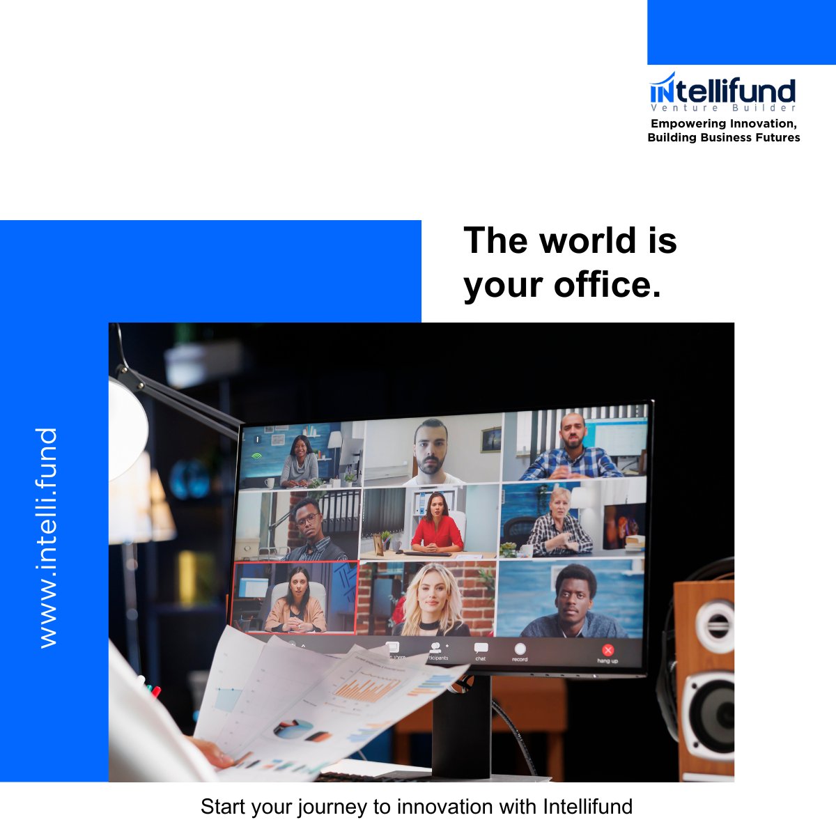 The world is your office, and your guiding stars are creativity and collaboration. Join Intellifund in redefining work. 
.
.
#RemoteWorkRevolution #CreativityCollaboration
#CompetitiveEdge #Intellifund
#Leadership #Innovation#IntellifundInnovates #VentureBuildingExperts