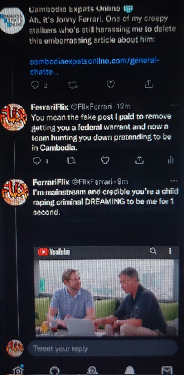 CambodiaCrime's tweet photo. Poker legend Jonny Ferrari tricks alleged  "child rape mafia".  Lures the demon in the light. Fact check SLOB all lies. No response on the copyrighted image from movie as fake news 'threatens to kill and rape" libel fiction. No civil court. Facts of rape #Cambodia #cambodisexpats https://t.co/bTIMPjCuPx