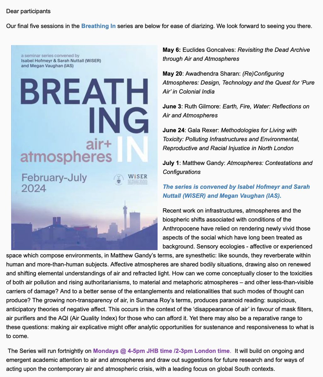 Forthcoming Breathing In sessions Details below 👇