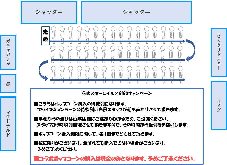 ✨崩壊スターレイル×GiGOキャンペーン✨ 4月26日から販売‼️ \\🍿崩壊スターレイル コラボポップコーン🍿// 待機列や購入制限などの詳細は画像をご覧ください。🙇‍♂️ #崩壊スターレイル