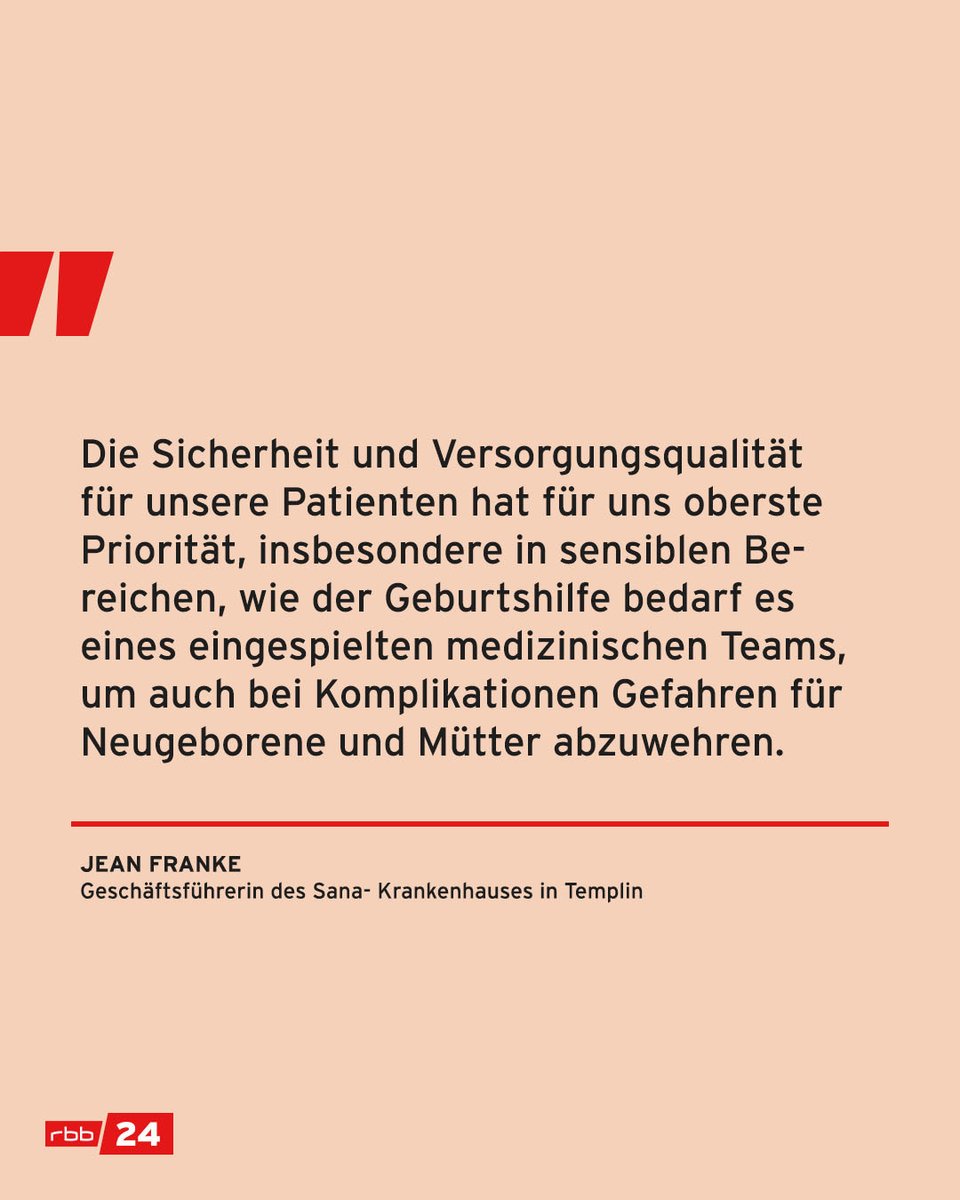 rbb24's tweet image. Das #Krankenhaus in #Templin schließt endgültig seinen Kreißsaal. Werdenden Müttern wird als Geburtsort das GLG Werner Forßmann Klinikum #Eberswalde (Barnim) empfohlen, 50 Kilometer von Templin entfernt. #Brandenburg rbburl.de/kreissaaltempl…