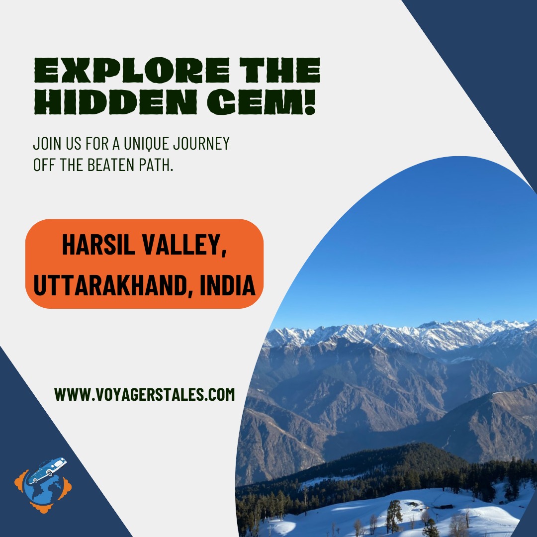 Embark on an unforgettable adventure to the enchanting Harsil Valley in Uttarakhand, India with Voyagers Tales! 🏞️ Nestled amidst the majestic Himalayas, Harsil Valley is a hidden gem waiting to be discovered. 

#HarsilValley #Uttarakhand #IndiaTravel #HiddenGem #Himalayas