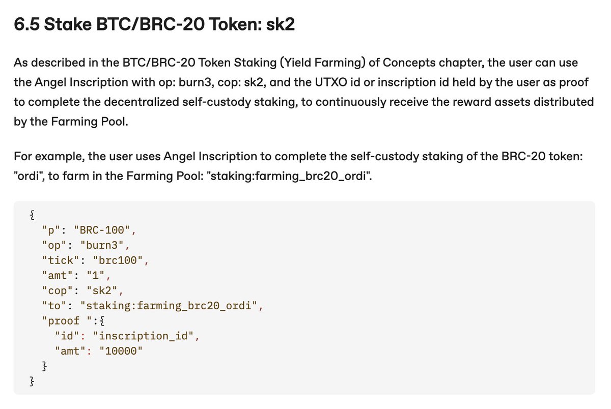 MikaelBTC's tweet photo. Angel Inscription Introduction - the first application scenario for "brc100" token
1. #AngelInscription is a computing #inscription introduced by #BRC104 protocol.
2. Angel Inscription uses op: burn3 to inscribe a certain number of #brc100 token, which is the value set in the "aia" attribute of the pool.
3. The "brc100" token in Angel Inscription will eventually be charged by developers as fee, similar to the network fee of the #Bitcoin blockchain.
4. With different cop in different scenarios, Angel Inscription notifies the Staking Pool to complete different computing, and is used for scenarios without proper token to burn3.
5. In BRC-104 protocol, three computing of Farming Pool are completed by Angel Inscription: BTC/BRC-20 Token Staking, Unstaking, and Rebase.
The BRC-104 protocol is the Asset Wrapping protocol and Yield Farming protocol of the BRC-100 protocol stack.
Lean More: https://t.co/qmZ1HyykeO