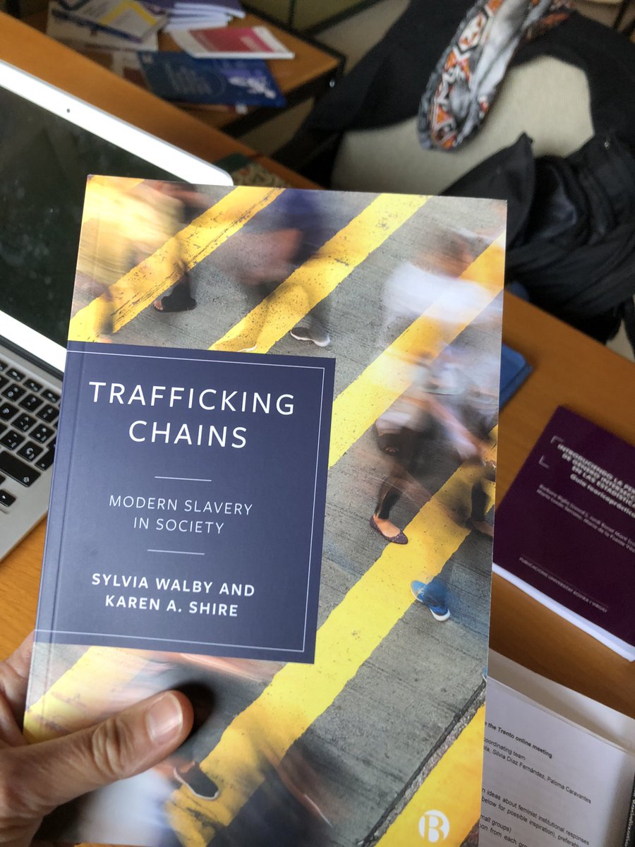 Grateful to receive this important book on trafficking chains as modern slavery by Sylvia Walby and Karen Shire bristoluniversitypress.co.uk/trafficking-ch…